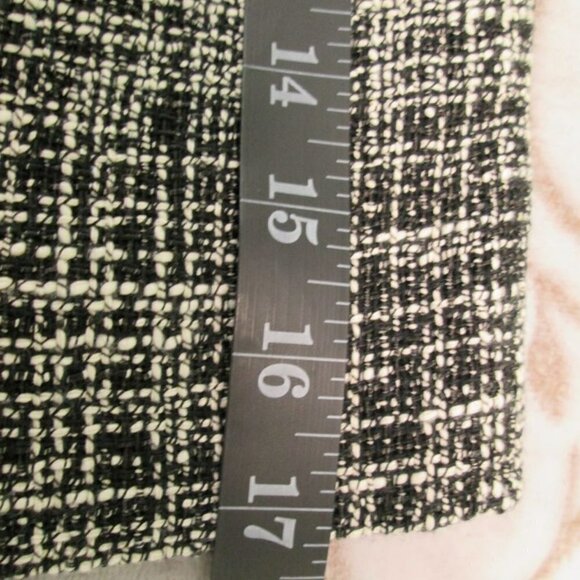 KAREN MILLEN Tweed Zip Front Mini Skirt-US8-Black NWT - Picture 12 of 13